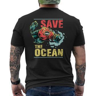 Ave The Ocean Motif Poisson Pour Les Amoureux Des Animaux De La Nature T-shirt imprimé au dos - Cadeauxyz