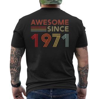 Awesome 55 Birthday Decorations 55Yr 1971 55Th Birthday Men's T-shirt Back Print - Thegiftio UK