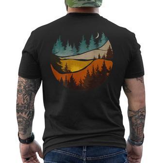 On Back Nature Mountains Adventure Outdoor Wilderness Men's T-shirt Back Print - Thegiftio UK