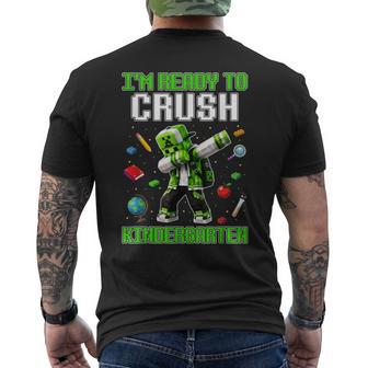 Back To School Kindergarten Boys Gamer First Day Of Kinder Men's T-shirt Back Print - Thegiftio UK