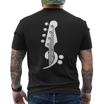 Bajista Clave Música Guitarrista Músico Bajo Eléctrico In Mangas Camiseta Hombre Estampado Espalda - Regaloses