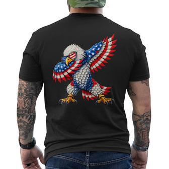 Bald Eagle Dabbing American Flag Patriotic 4Th Of July Usa Men's T-shirt Back Print | Seseable UK