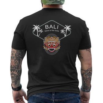 Bali Máscara Barong Palmeras Indonesia Ubud Regalo Recuerdo Camiseta Hombre Estampado Espalda - Regaloses