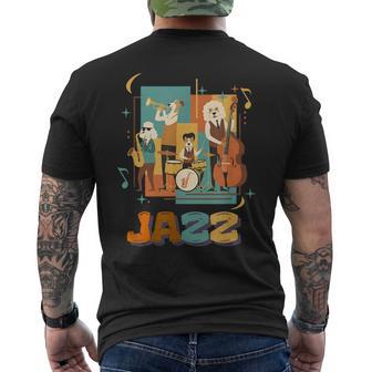 Banda De Perro Retro Jazz Camiseta Hombre Estampado Espalda - Regaloses