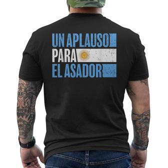 Bandera Argentina Asador Argentina Un Aplauso Para El Asador Camiseta Hombre Estampado Espalda - Regaloses