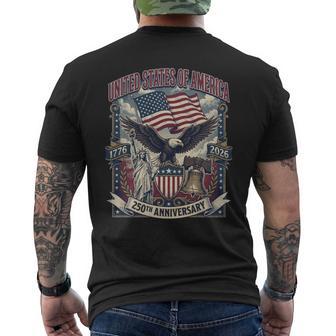 Bandera De América 250 Aniversario Eagle & Liberty Usa 250 Años Manga Larga Camiseta Hombre Estampado Espalda - Regaloses