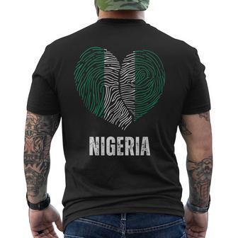 Bandera De Nigeria Bandera De Nigeria Adn De Nigeria Corazón Camiseta Hombre Estampado Espalda - Regaloses