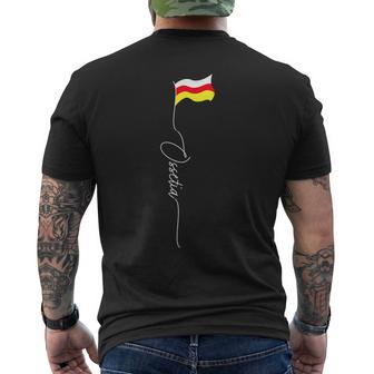 Bandera De Osetia Isla De Osetia Bandera Patriótica De Osetia Camiseta Hombre Estampado Espalda - Regaloses