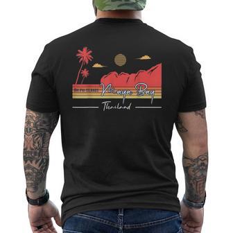 Bandera De Tailandia Deacaciones De La Bahía De Maya Camiseta Hombre Estampado Espalda - Regaloses