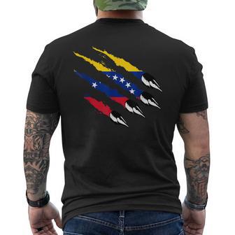 Bandera Deenezuela Oso Garra Orgulloenezolano Raícesenezolanas Camiseta Hombre Estampado Espalda - Regaloses