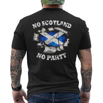 Bandera Escocesa Con Texto En Inglés Nocotland No Party Camiseta Hombre Estampado Espalda - Regaloses