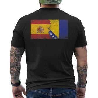 Banderas De España Bosnia Y Herzegovina Bosnio Español Camiseta Hombre Estampado Espalda - Regaloses