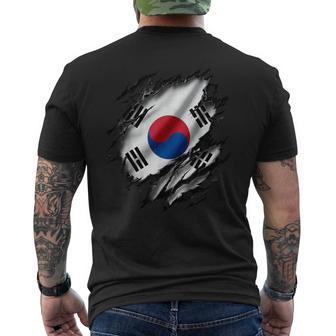 Bandiera Della Corea Delud Effettotrappato T-shirt da uomo con stampa posteriore - Novitaregali