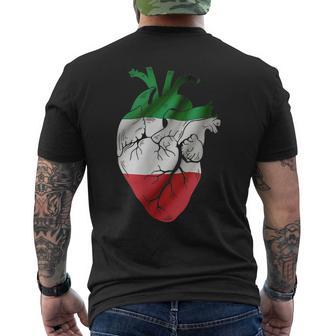Bandiera Italiana Nel Cuore Di Trikolore Patriot T-shirt da uomo con stampa posteriore - Novitaregali