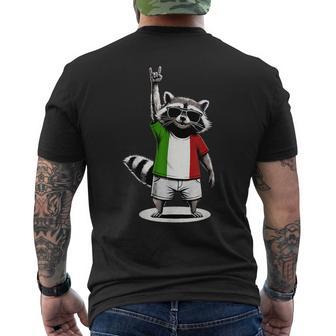 Bandiera Italiana Procione Divertente Italia T-shirt da uomo con stampa posteriore - Novitaregali