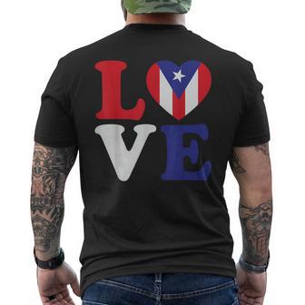 Bandiera Portoricana Patrimonio Ispanico Puerto Rico Love Pr Trip T-shirt da uomo con stampa posteriore - Novitaregali