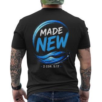 Baptized Made New Baptism Men's T-shirt Back Print - Thegiftio UK
