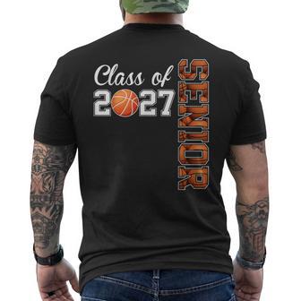 Basketball Senior Class Of 2027 Graduation Team Men's T-shirt Back Print - Thegiftio UK
