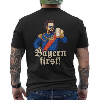 Bayern First -Blauer König Ludwig Bier Bayern T-Shirt mit Rückendruck - Geschenkecke