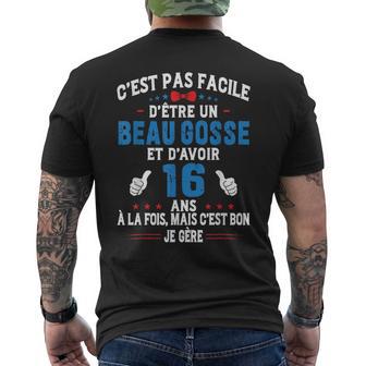 Beau Gosse Humour Cadeau Anniversaire Original Garçon 16 Ans T-shirt imprimé au dos - Cadeauxyz
