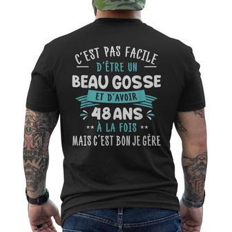 Beau Gosse Idée Cadeau Drôle Homme 48 Ans Fête Anniversaire T-shirt imprimé au dos - Cadeauxyz
