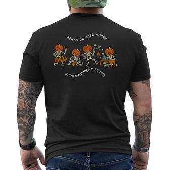 Behavior Goes Where Reinforcement Flows Aba Rbt Halloween Men's T-shirt Back Print - Thegiftio UK