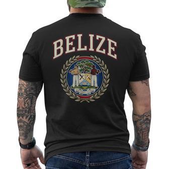 Belize Arched Varsity National Crest Men's T-shirt Back Print - Thegiftio UK
