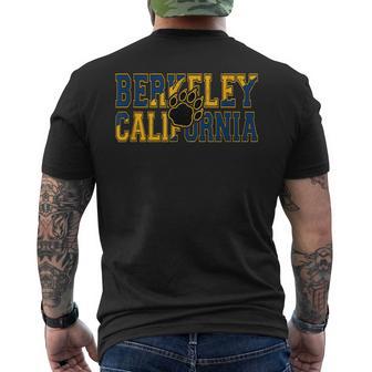 Berkeley California Bear Paw Vintage Athletic Classic Men's T-shirt Back Print - Thegiftio UK