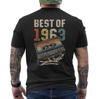 Best Of 1963 Cassette 63 Años Música Retro Cumpleaños Camiseta Hombre Estampado Espalda - Regaloses