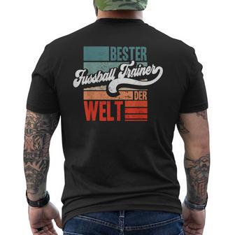 Bester Fussball Trainer Der Welt Lustiges Retro T-Shirt mit Rückendruck - Geschenkecke