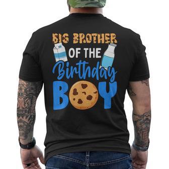 Big Brother Of The Birthday Boy Milk And Cookies 1St Men's T-shirt Back Print - Monsterry
