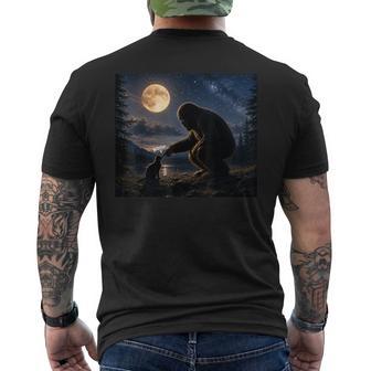 Bigfoot Boop Cat Sasquatch Moonlight Meme Men's T-shirt Back Print - Thegiftio UK