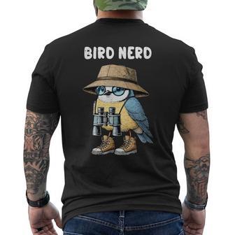 Bird Nerd Birding Day Birdwatching Birdwatcher Birder Men's T-shirt Back Print - Thegiftio UK