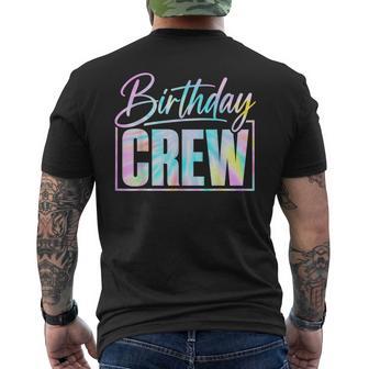 Birthday Crew Party Matching Family Group Bday Team Men's T-shirt Back Print - Thegiftio UK