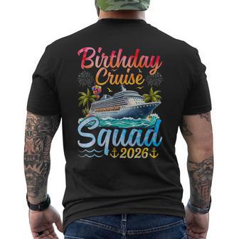 Birthday Cruise Squad 2026 Cruise Birthday Party Vacation Men's T-shirt Back Print - Thegiftio UK