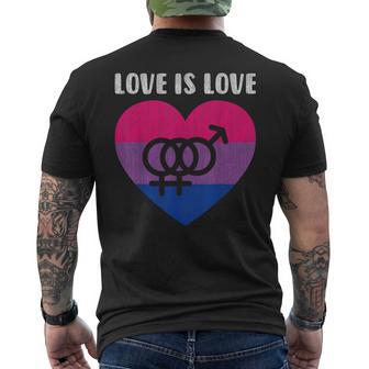 Bisexuellesymbol Mit Herz Liebe Ist Liebe T-Shirt mit Rückendruck - Geschenkecke