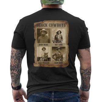 Black Cowboys Western Texas African American Black History Men's T-shirt Back Print - Thegiftio UK