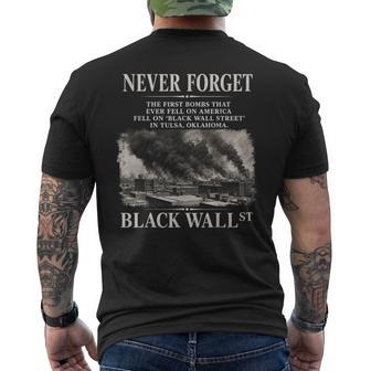 Black Wall Street Historical Illustration Men's T-shirt Back Print - Thegiftio UK