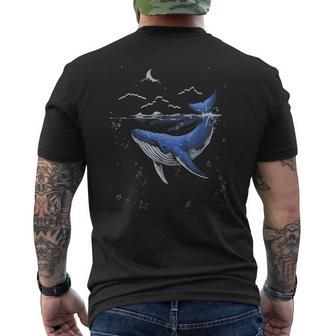 Blue Whale Ocean Conservation Día De La Tierra Ballena Amante Regalos Camiseta Hombre Estampado Espalda - Regaloses