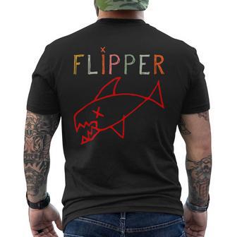 Bold Humor Flipper Fish Shark Saying Men's T-shirt Back Print - Thegiftio UK