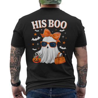 Her Boo & His Boo Matching Halloween Couples Men's T-shirt Back Print - Thegiftio UK