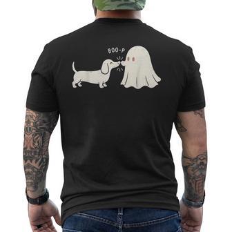 Boo Boo-P Dog Ghost Halloween Dachshund Lover Graphic Men's T-shirt Back Print - Thegiftio UK