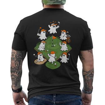 Boo Ghost With Golf Happy Halloween Spooky Golf Lover Men's T-shirt Back Print - Thegiftio UK