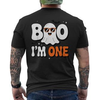 Boo I'm One Halloween Birthday Costume For One Year Old Kids Men's T-shirt Back Print - Thegiftio UK