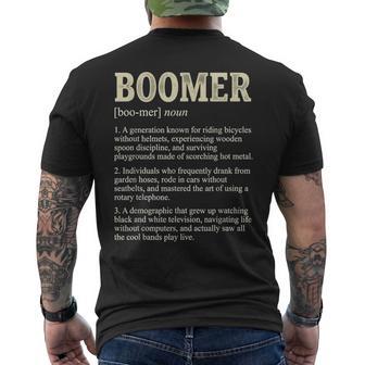 Boomer Definition Retro Baby Boomer 60S 40S Men's T-shirt Back Print - Thegiftio UK