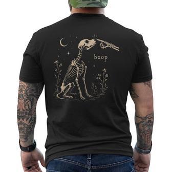 Boop Dog Skeleton Boop Halloween Night Dog Graphic Men's T-shirt Back Print - Thegiftio UK