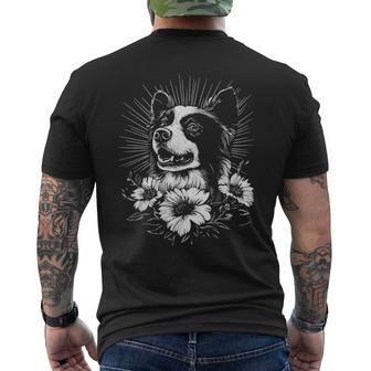 Border Collie Perro Amante Estilo Retro Tatuaje Camiseta Hombre Estampado Espalda - Regaloses