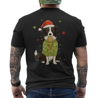 Border Collie -Uéter Navideño Para Perro Diseño De Mamá Y Papá Camiseta Hombre Estampado Espalda - Regaloses
