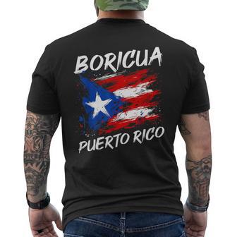 Boricua Puerto Rico Puerto Rican Flag Pride Men's T-shirt Back Print - Thegiftio UK
