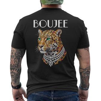 Boujee Leopard Glamourous Sassy Men's T-shirt Back Print - Thegiftio UK